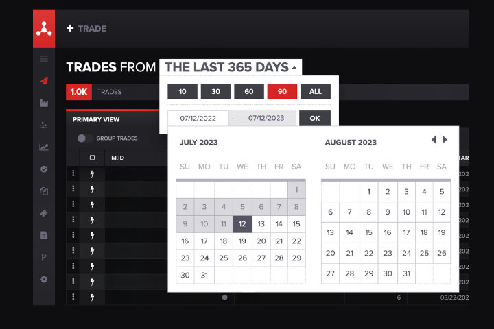 Molecule's ETRM system updated trade date filter