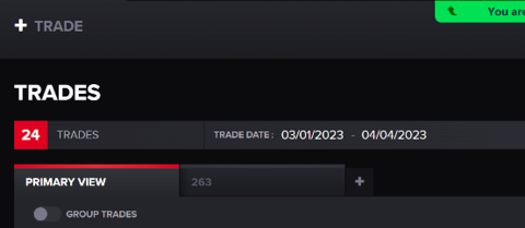 Initial Molecule ETRM system trade date filter.